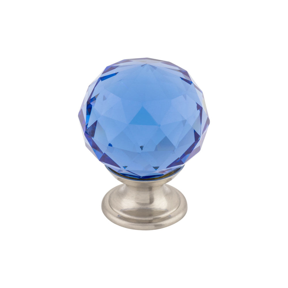 Blue Crystal Round Knob