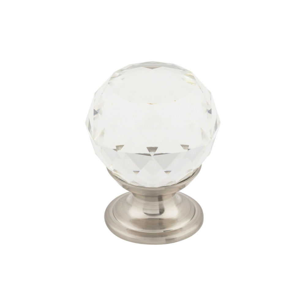 Bouton de cristal clair