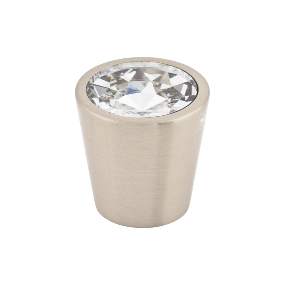 Bouton central en cristal clair