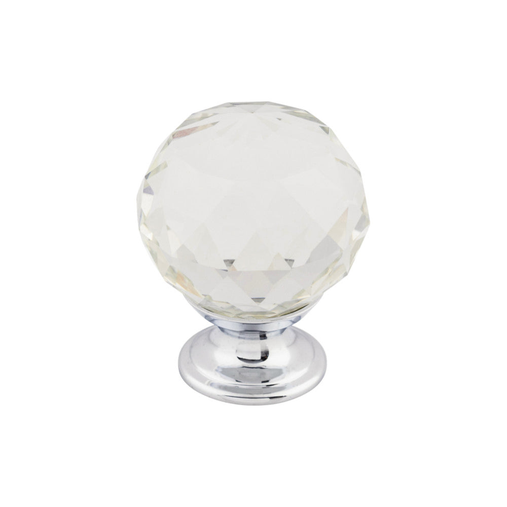 Bouton de cristal clair