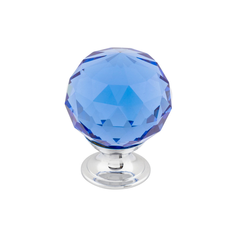 Blue Crystal Round Knob