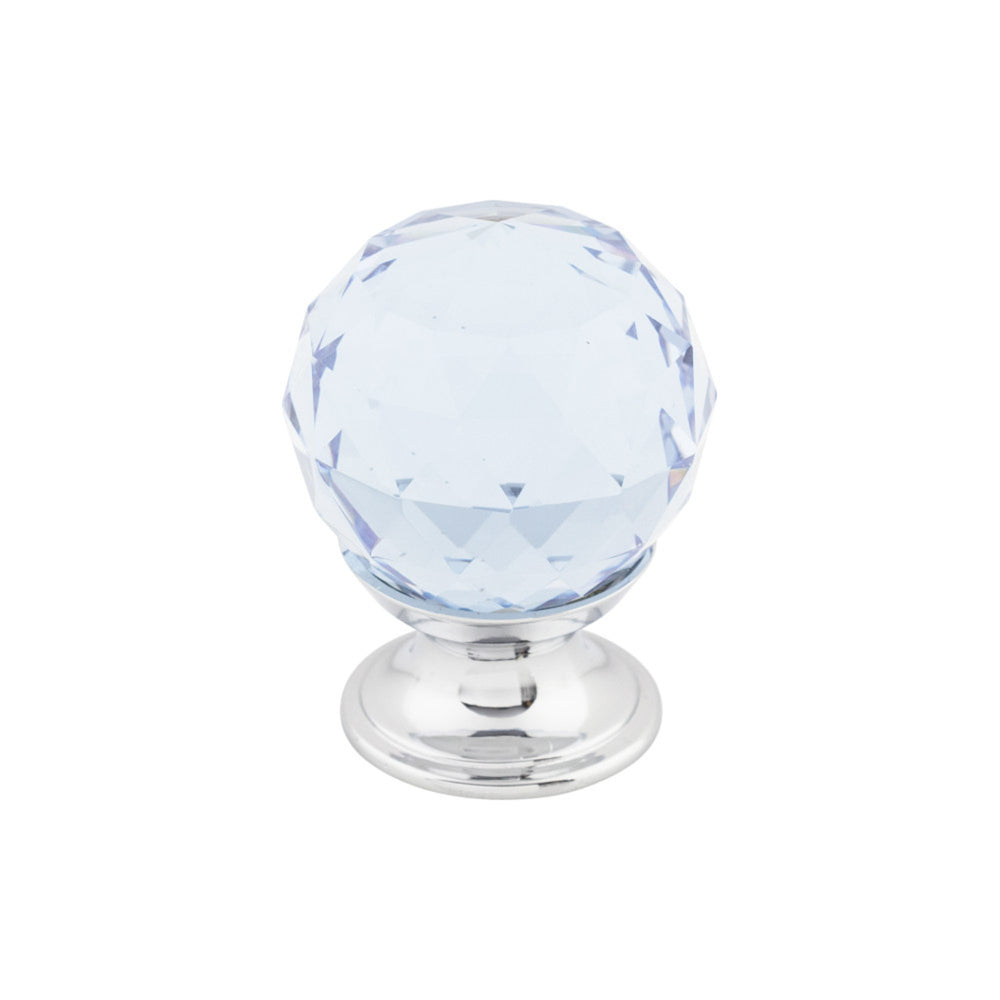 Light Blue Crystal Round Knob