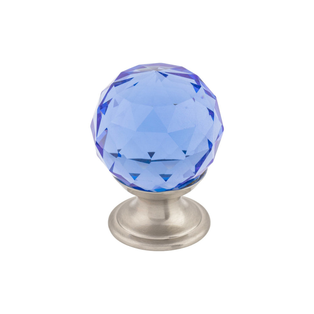Blue Crystal Round Knob
