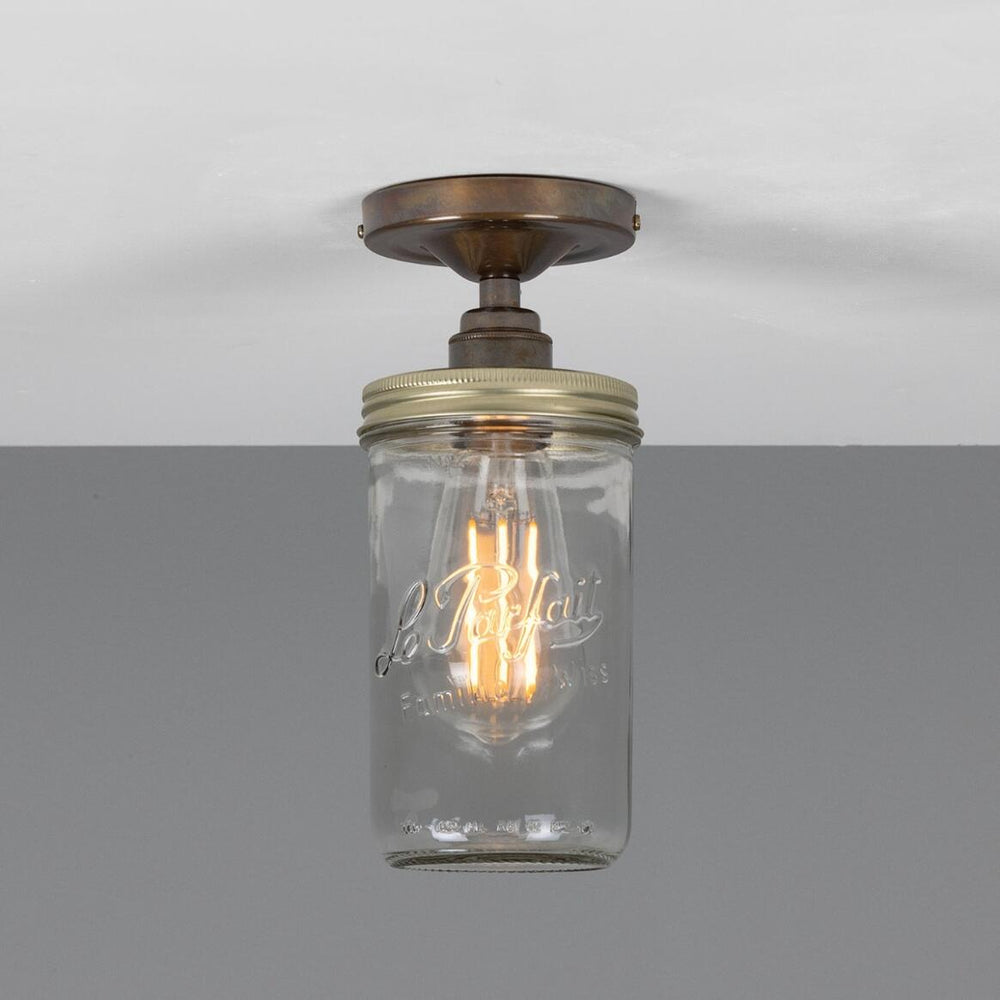 Jam Jar Flush Ceiling Light