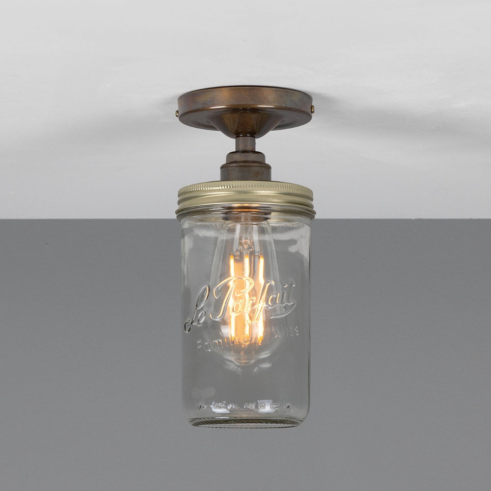 Jam Jar Flush Ceiling Light