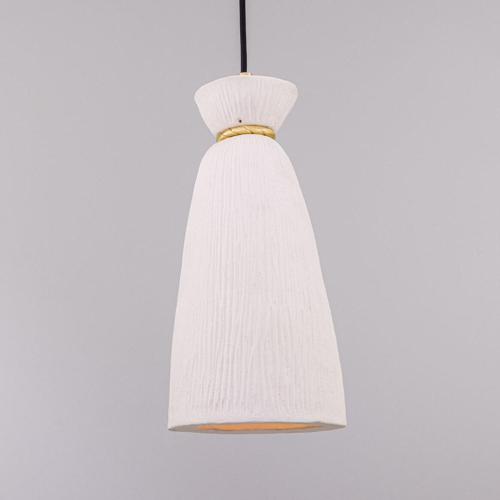 Parva Pendant - Matte Whtie Striped