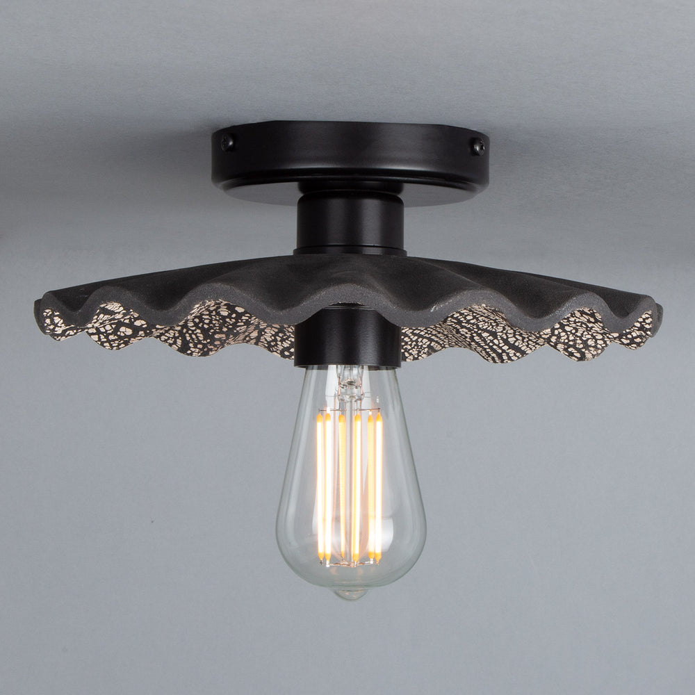 Kapok Ceiling Light - Black Clay
