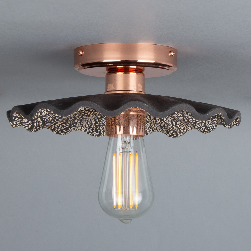 Kapok Ceiling Light - Black Clay