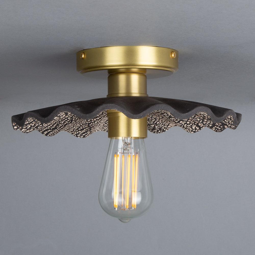 Kapok Ceiling Light - Black Clay