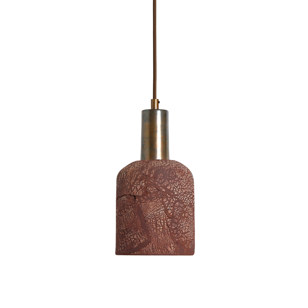 Pendant osier - fonte rouge