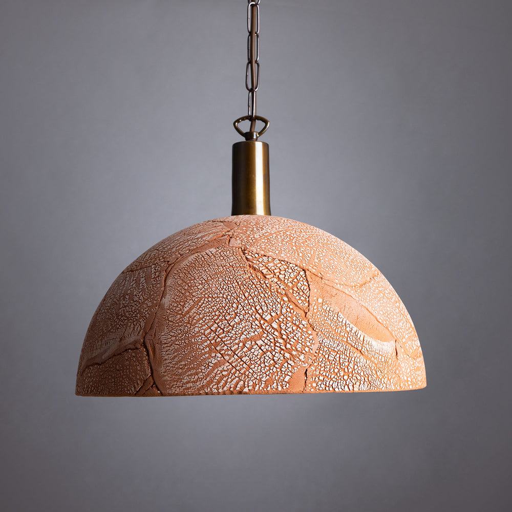 Pendentif kauri 37 cm - fonte rouge