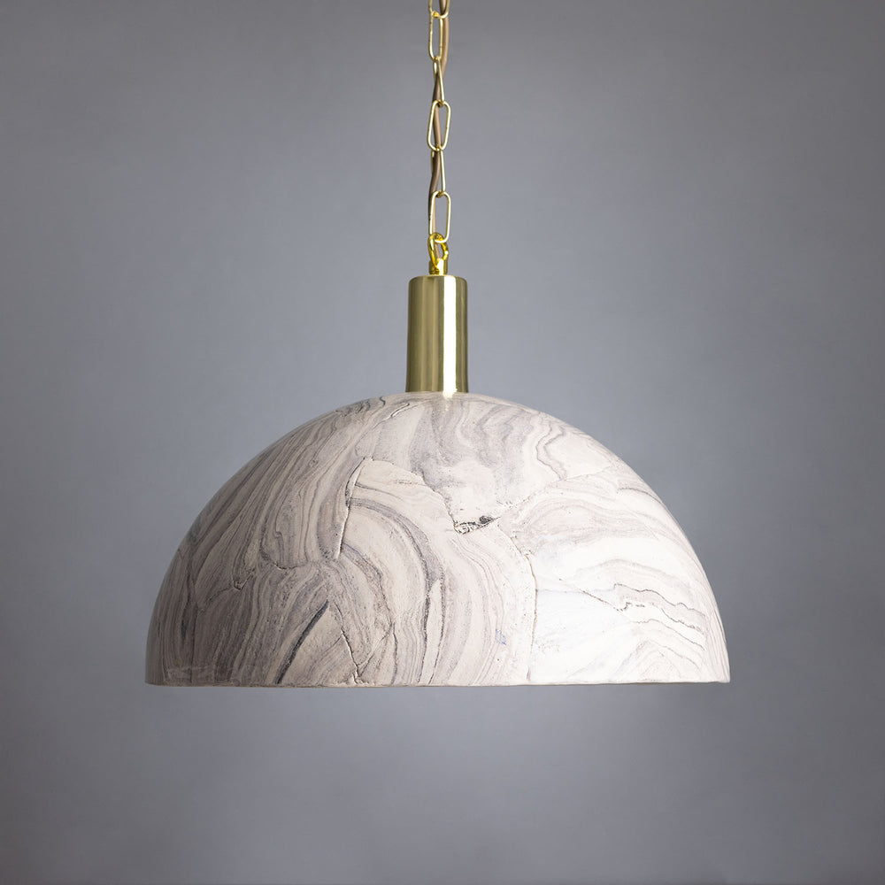 Pendentif kauri 37 cm - marbré