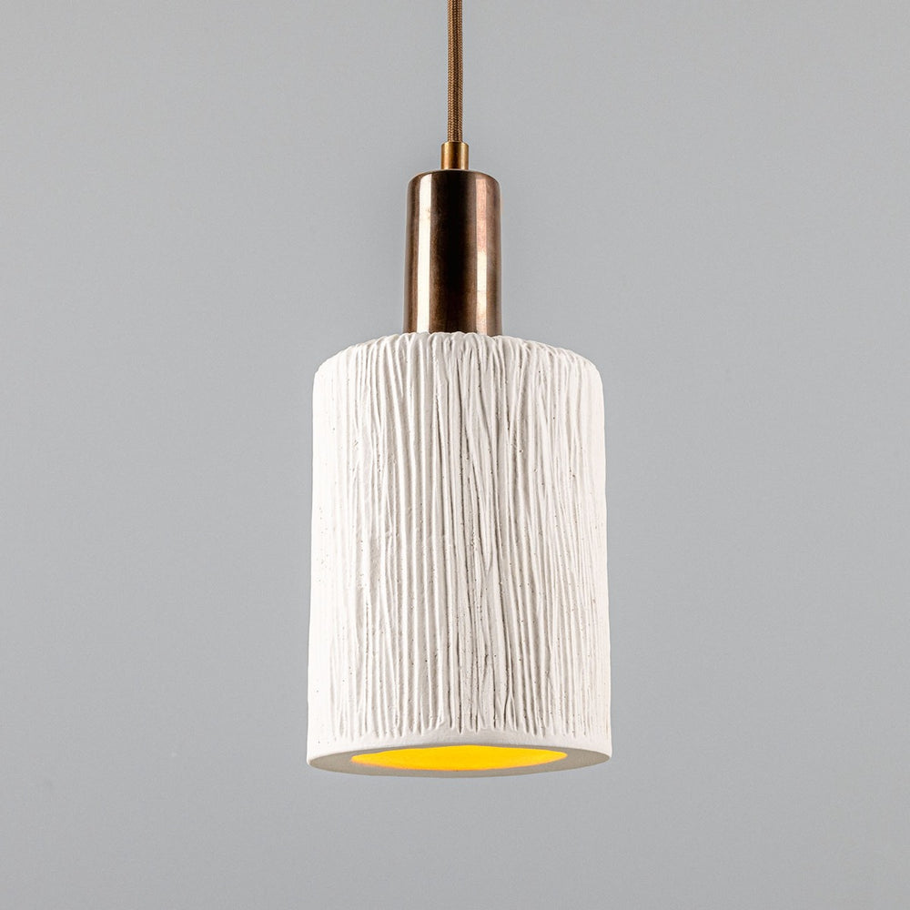 Senna Pendant - Matte White Striped