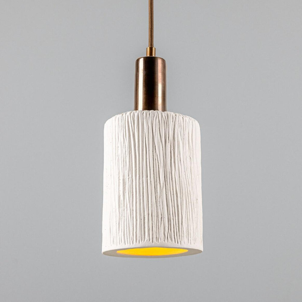 Senna Pendant - Matte White Striped