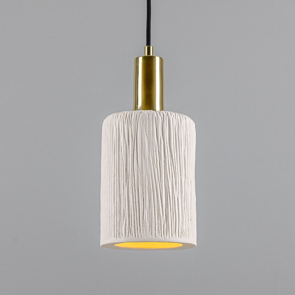 Senna Pendant - Matte White Striped
