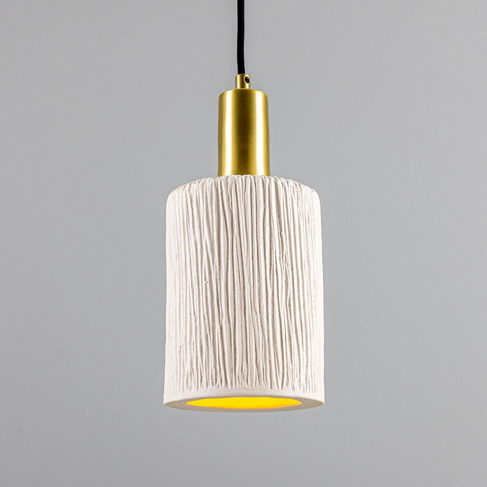 Senna Pendant - Matte White Striped