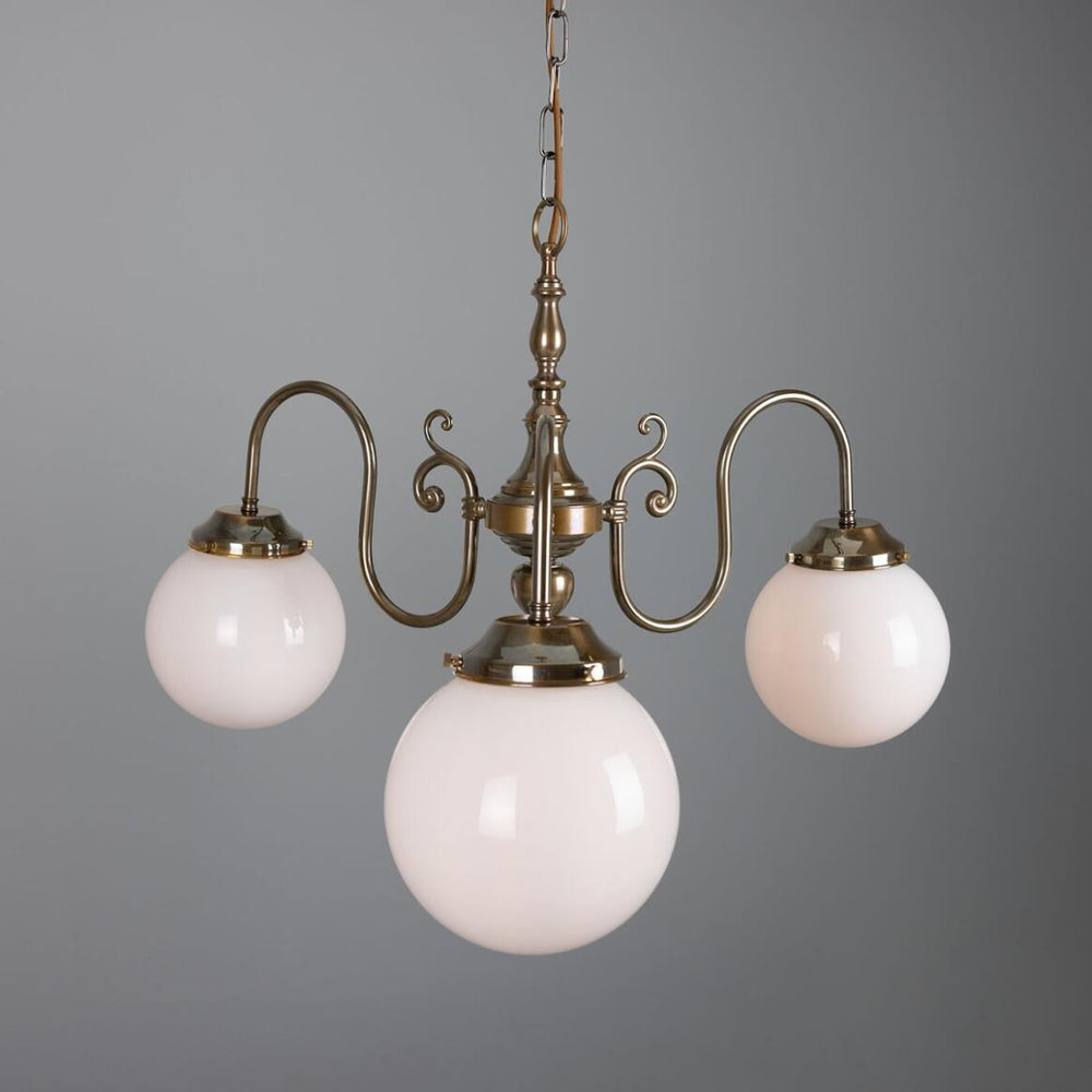 Eldron 3 Arm Chandelier Polished Brass (GL044E)