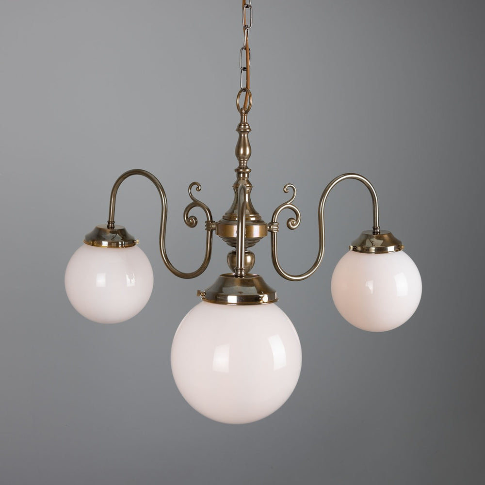Eldron 3 Arm Chandelier Antique Brass (GL044E)