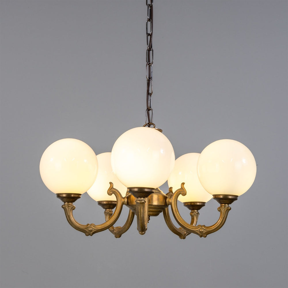 Ben 5 Arm Chandelier Antique Brass (GL044F)