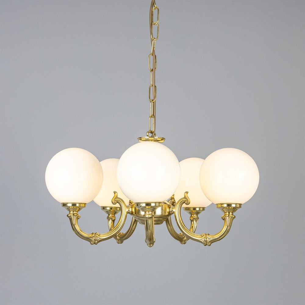 Ben 5 Arm Chandelier Satin Brass (GL044F)