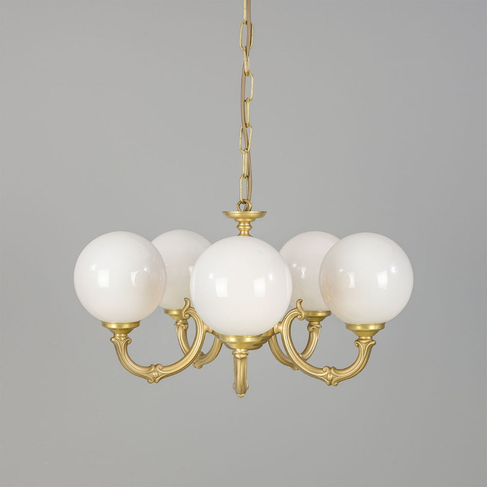 Ben 5 Arm Chandelier Satin Brass (GL044F)