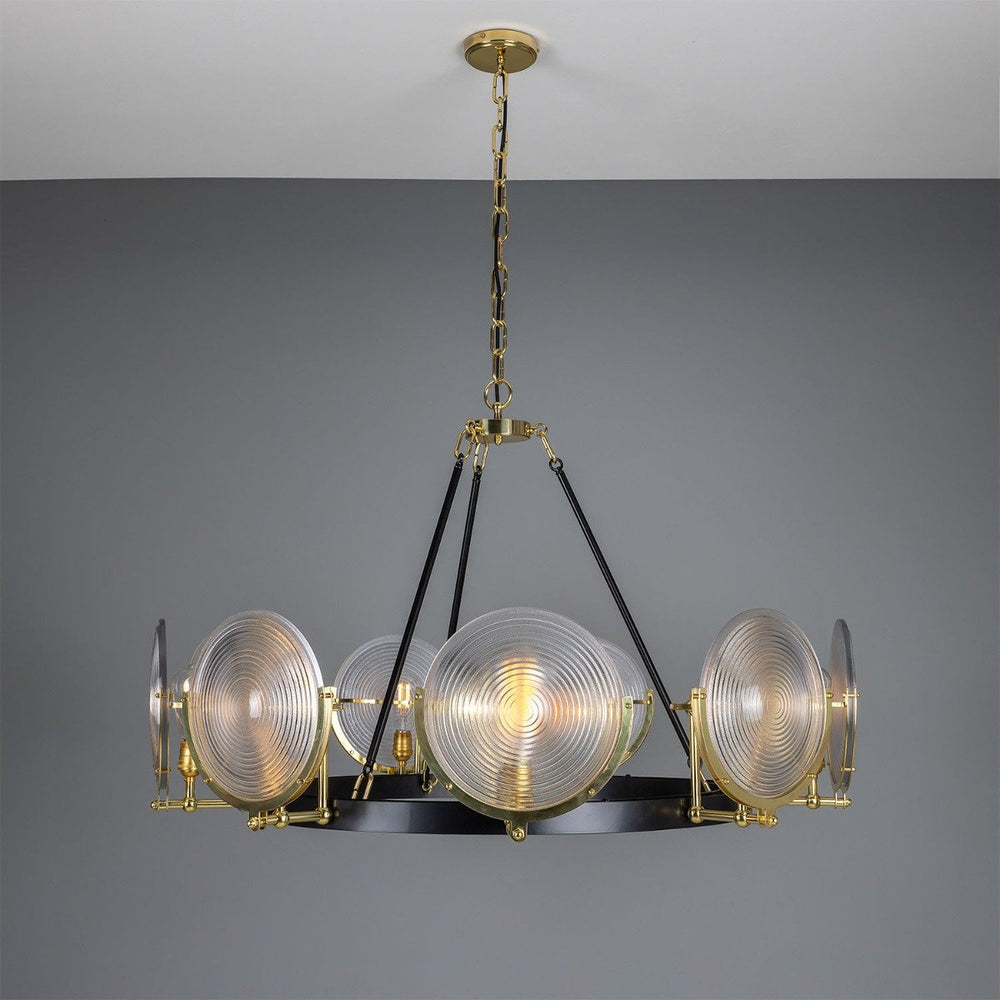 Portland Prismatic Glass Dish Chandelier