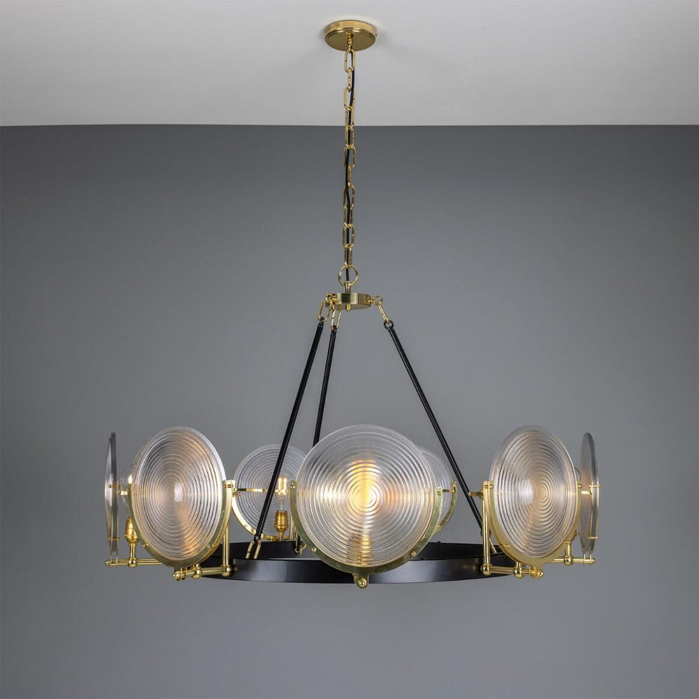 Portland Prismatic Glass Dish Chandelier