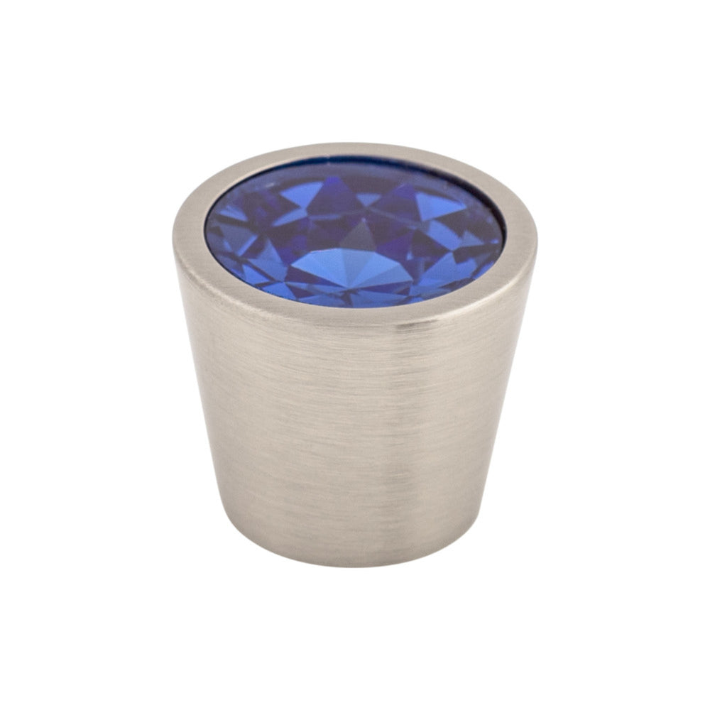 Blue Crystal Center Round Knob