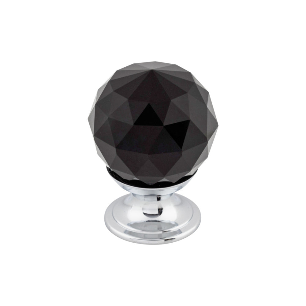 Black Crystal Round Knob