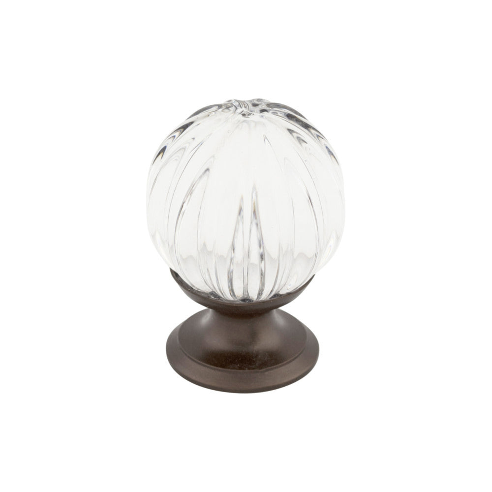 Clear Melon Crystal Round Knob