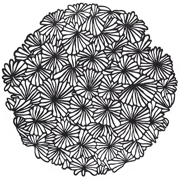 Pressed Daisy Placemat Black