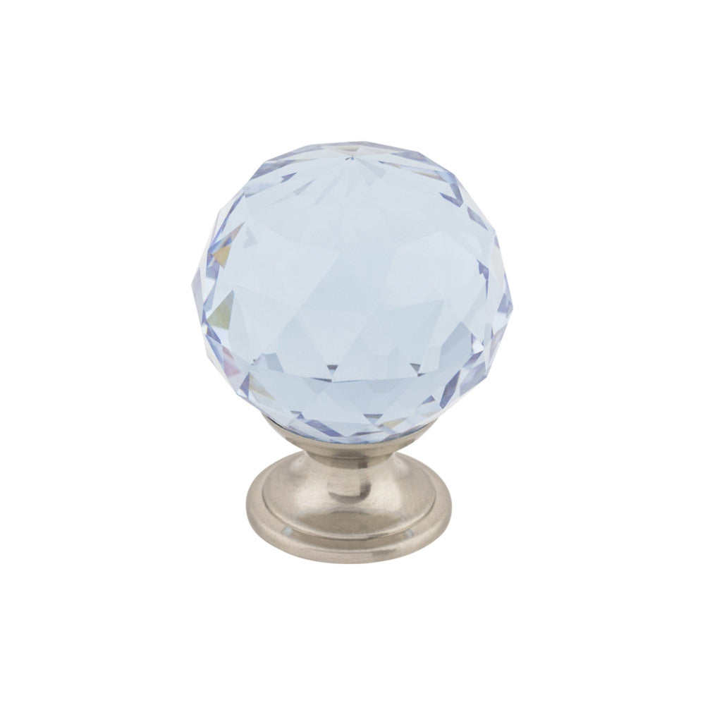 Light Blue Crystal Round Knob