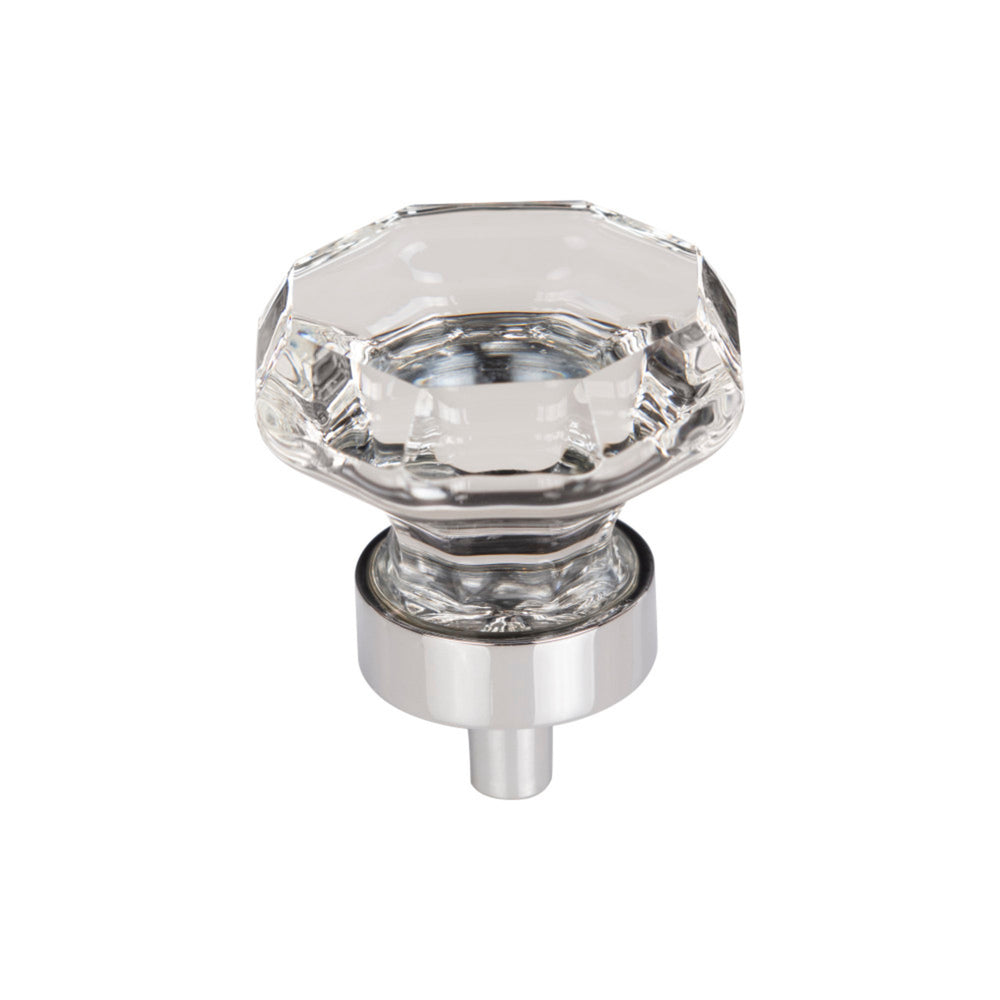 Clear Octagon Crystal Round Knob