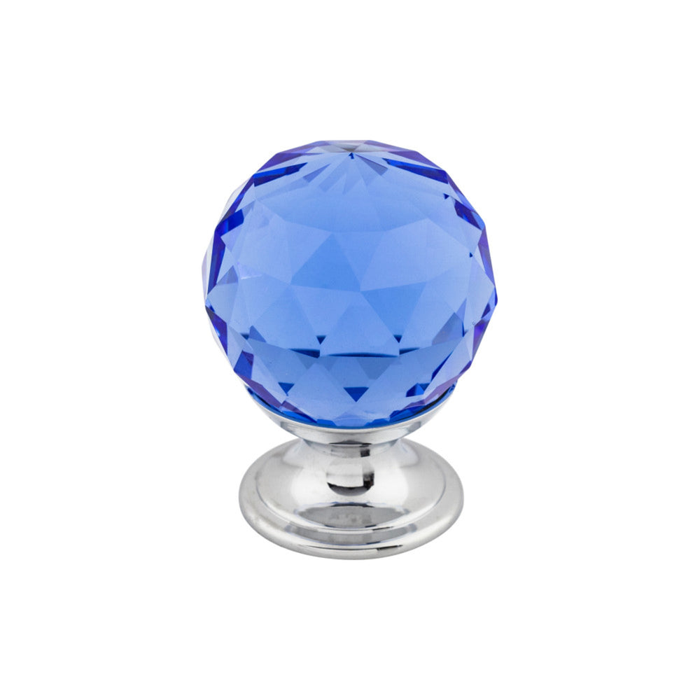 Blue Crystal Round Knob
