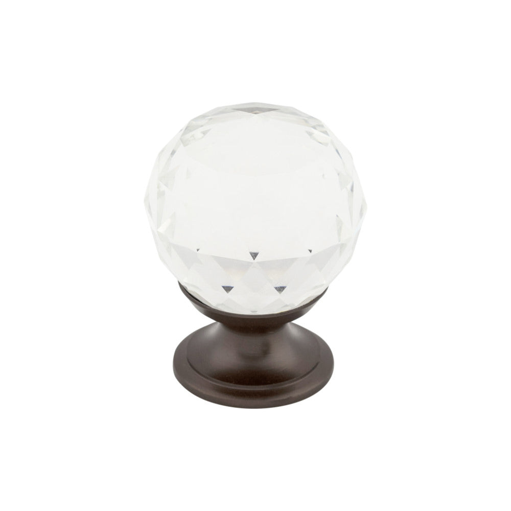 Bouton de cristal clair