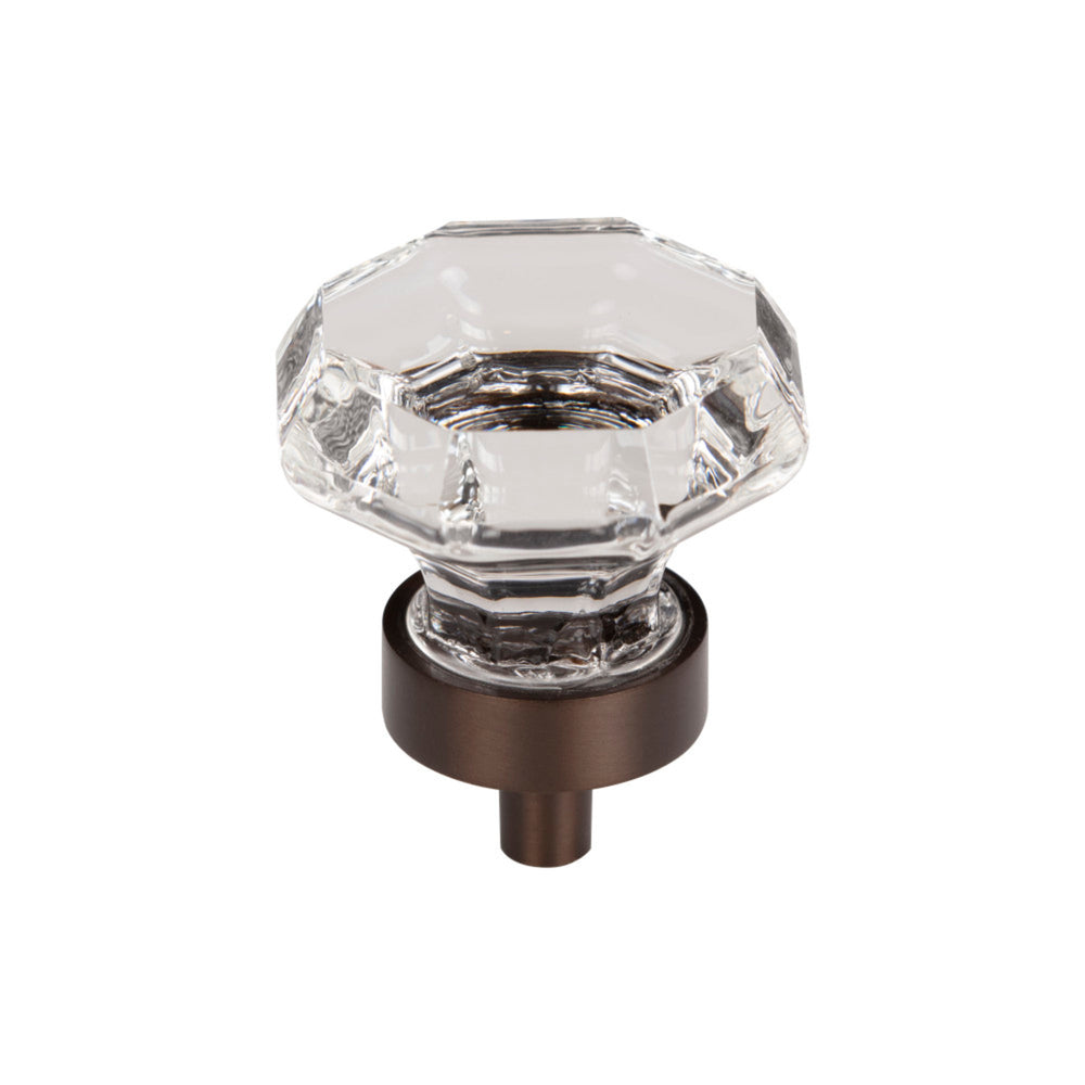 Clear Octagon Crystal Round Knob