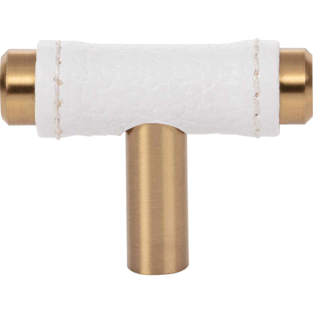 Zanzibar White Leather Knob