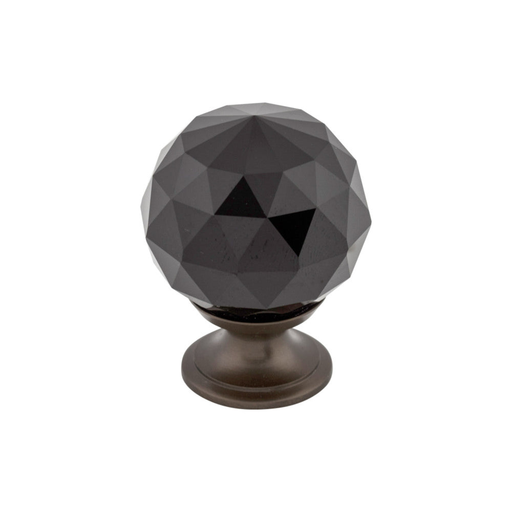 Black Crystal Round Knob