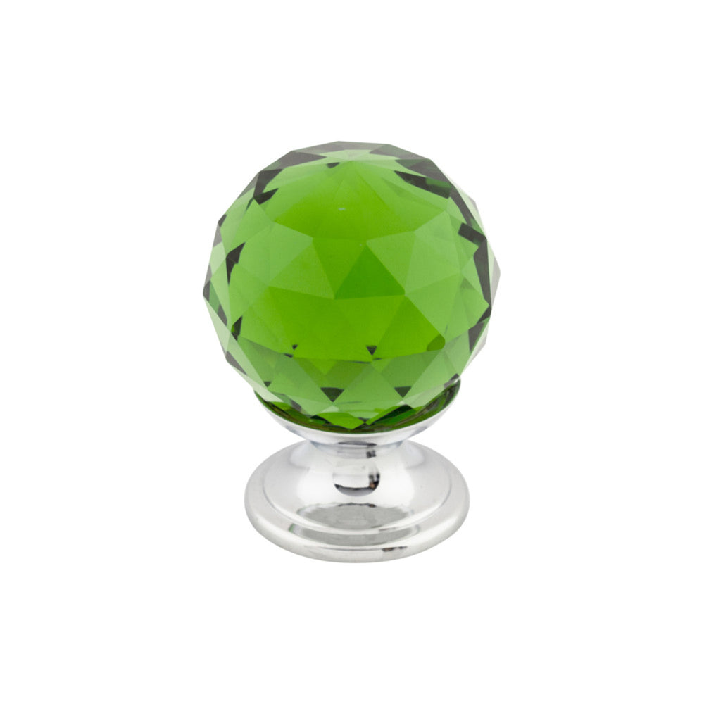 Bouton de cristal vert