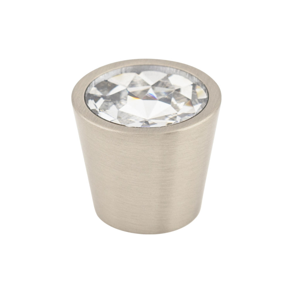 Bouton central en cristal clair