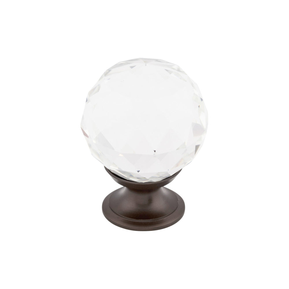 Bouton de cristal clair