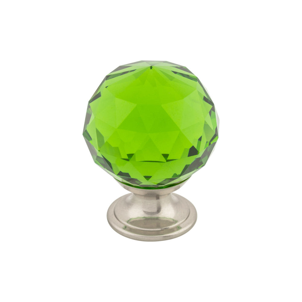Bouton de cristal vert