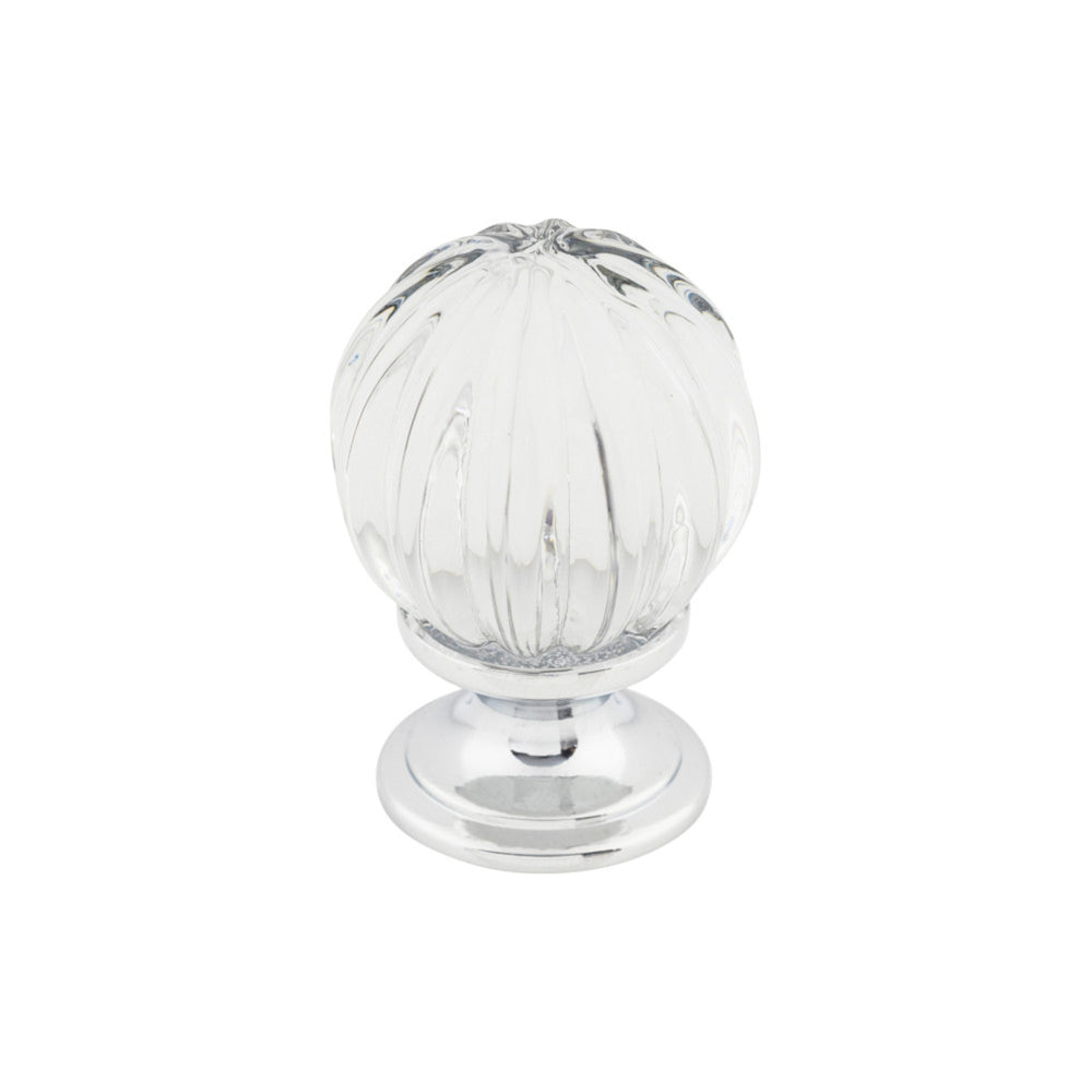 Clear Melon Crystal Round Knob