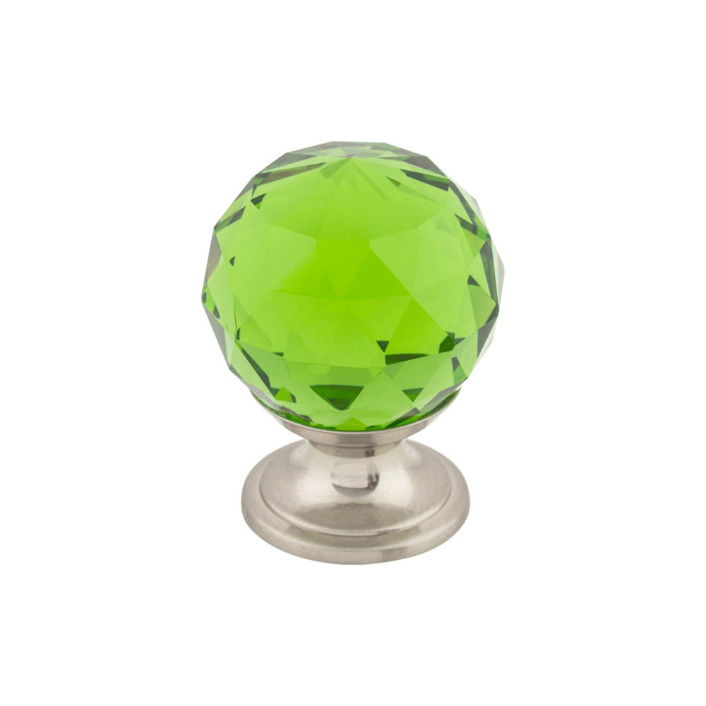 Bouton de cristal vert
