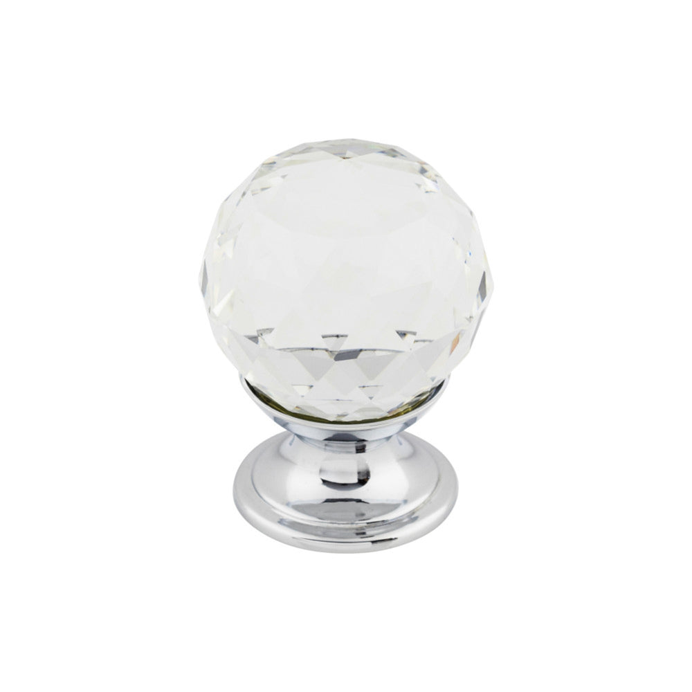 Bouton de cristal clair