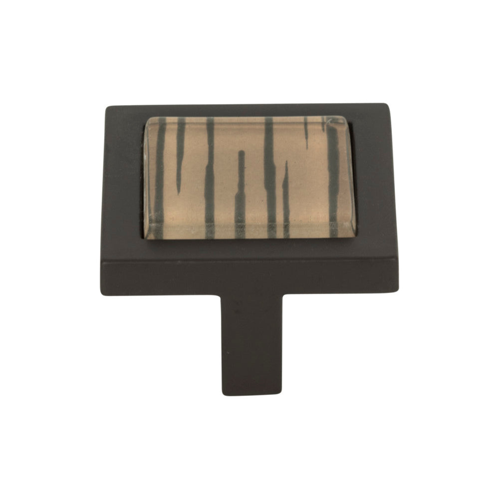 Spa Square Knob - Brown Tiger