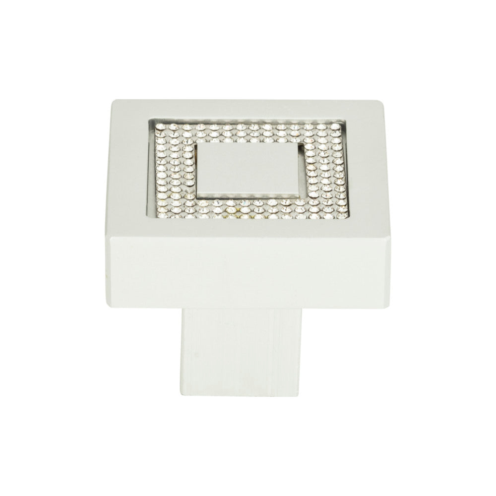 Crystal Square Inset Knob