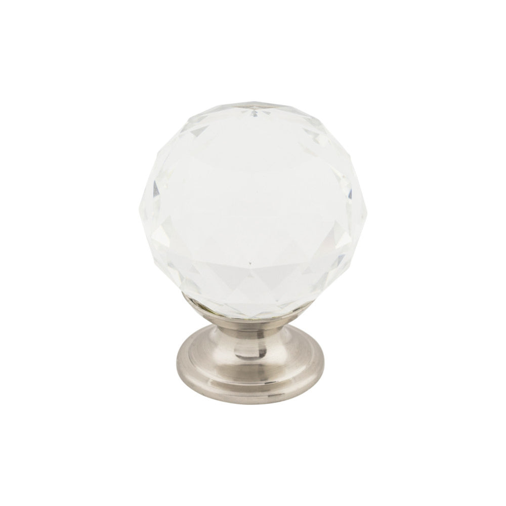 Bouton de cristal clair