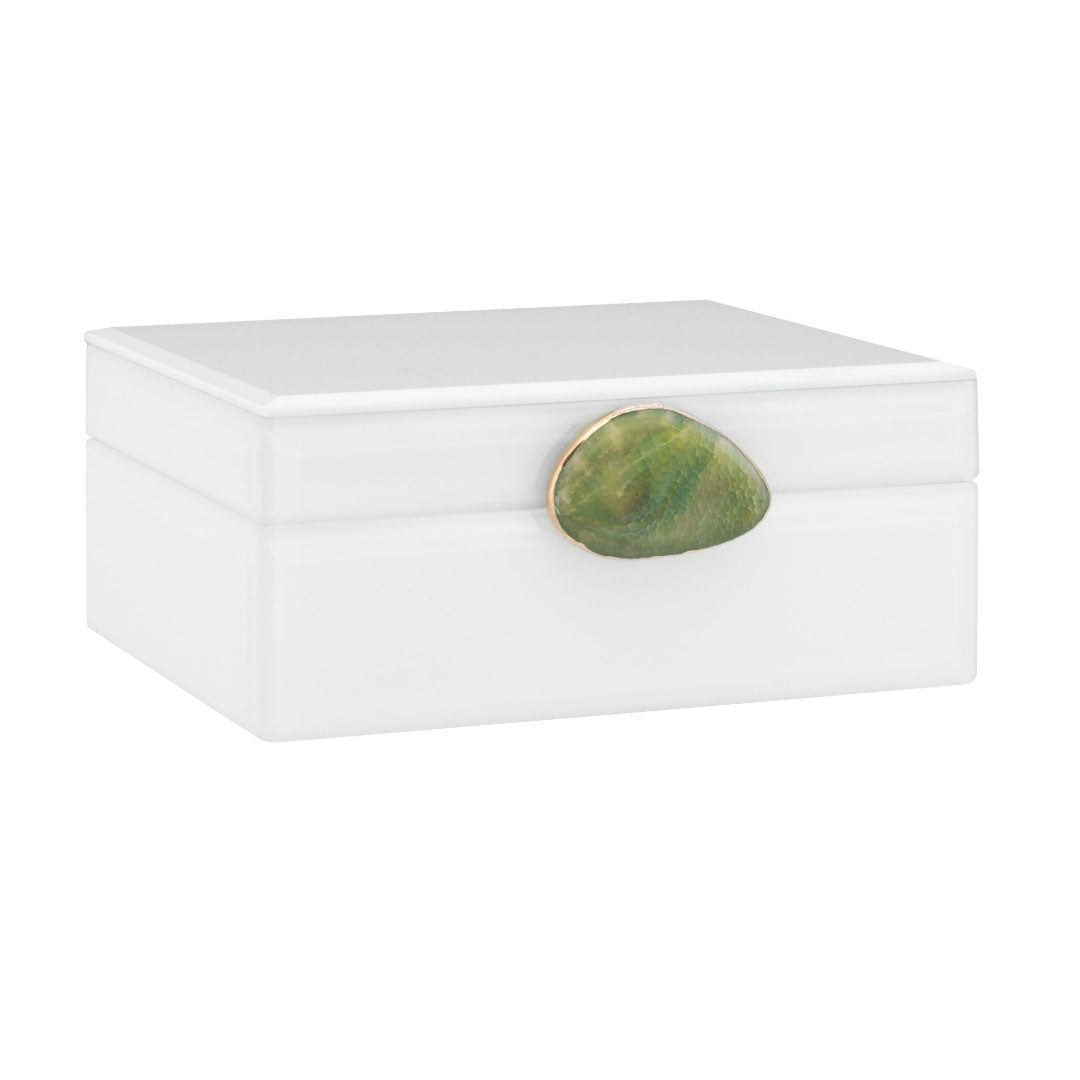 Boîte de rangement avec pierre d'agate