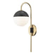 Mitzi - One Light Wall Sconce - Renee - Aged Brass/Black- Union Lighting Luminaires Decor